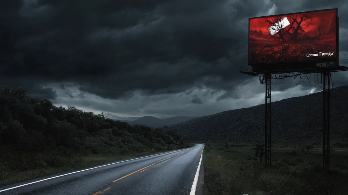 It was a dark and stormy night. It was then that I found the first billboard in a series on the side of the road. Was that an exit illusion?